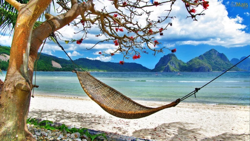 rede-preguicosa-praia-wallpaper