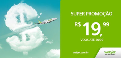 Passagens de avião a partir de R$ 19,99 para compra até domingo