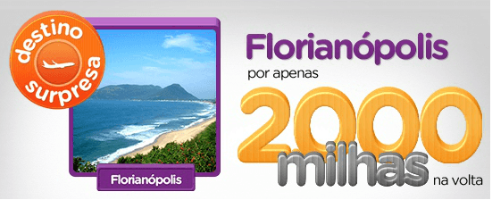 Promoção garante passagens de ida e volta com 8 mil milhas para Florianópolis