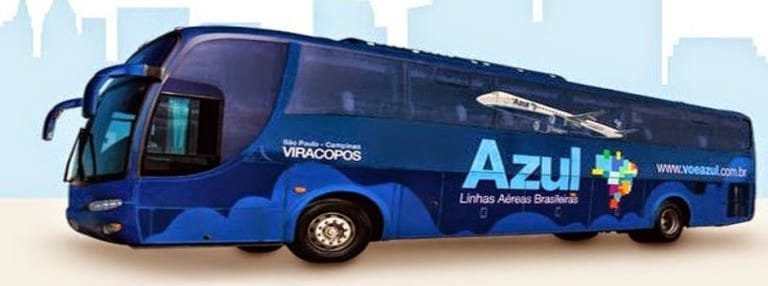 Confira os novos horários dos ônibus gratuitos da Azul entre Campinas e São Paulo