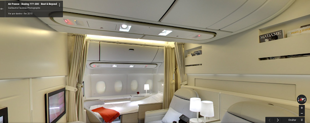 Um tour virtual pelas novas cabines da Air France