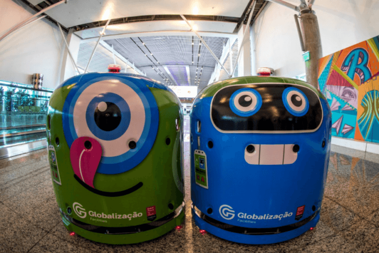 Conheça os robôs que ajudam na limpeza do Aeroporto de Brasília