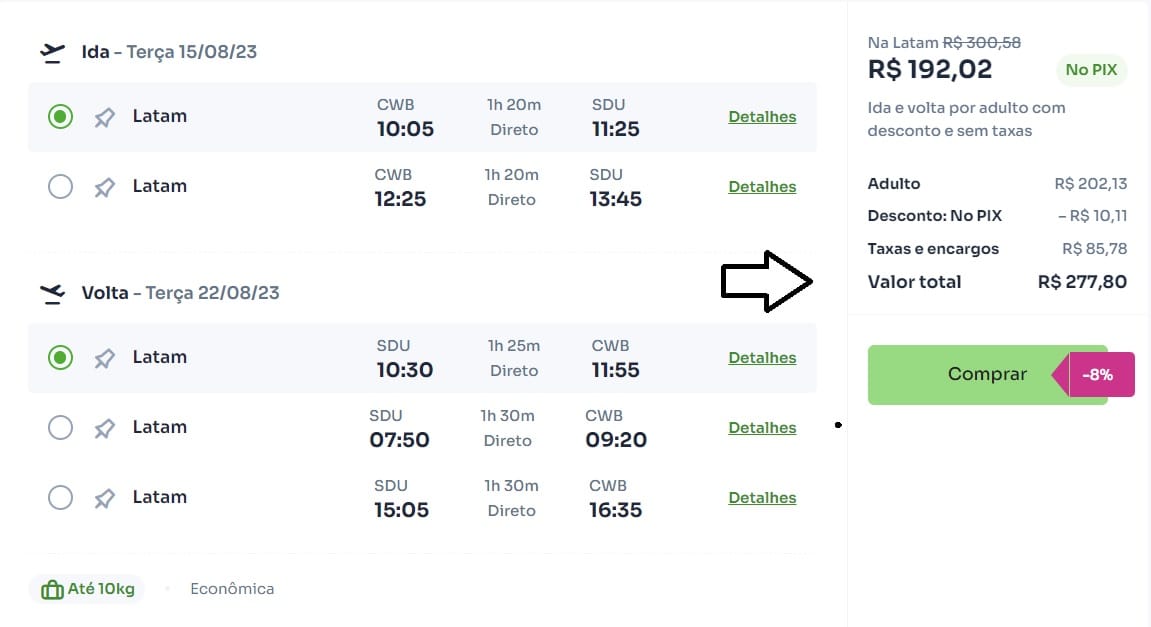 Voos de Curitiba para o Rio de Janeiro por apenas R$ 275